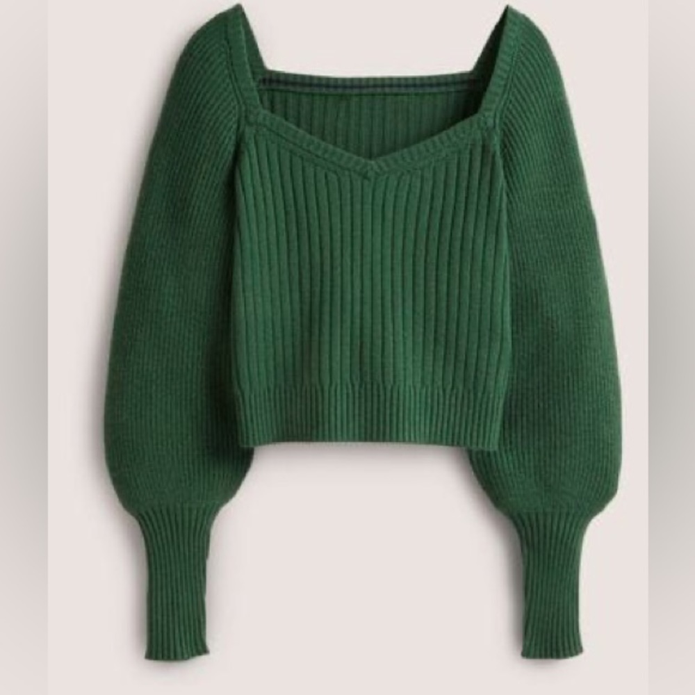 Boden Sweetheart Neck Blouson Jumper